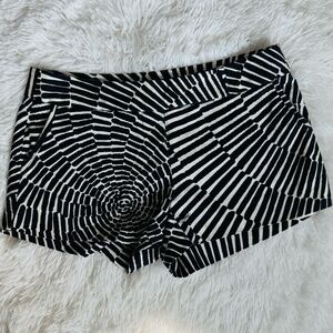 Trina Turk Geometric Black & White Short Shorts 2